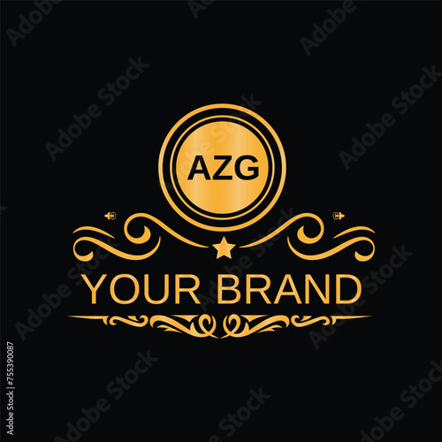 Creative letter AZG unique logo design vector and Illustration