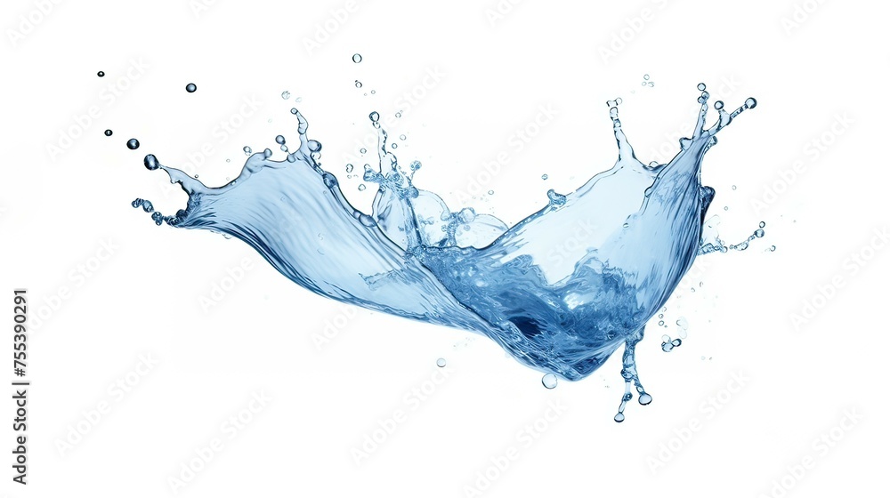 Obraz premium Water splash isolated on white background