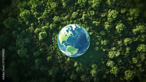 Earth day background wallpaper, earth in nature, moving towards green ecology