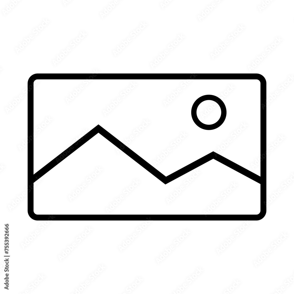 Picture icon on white. Picture icon on white.