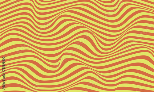 Abstract stripes optical art wave line background. Vector eps 10