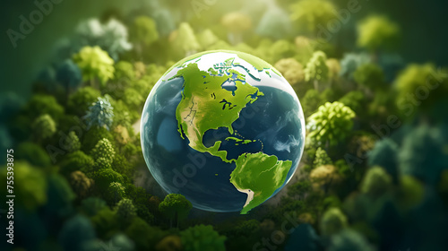 Earth day background wallpaper  earth in nature  moving towards green ecology