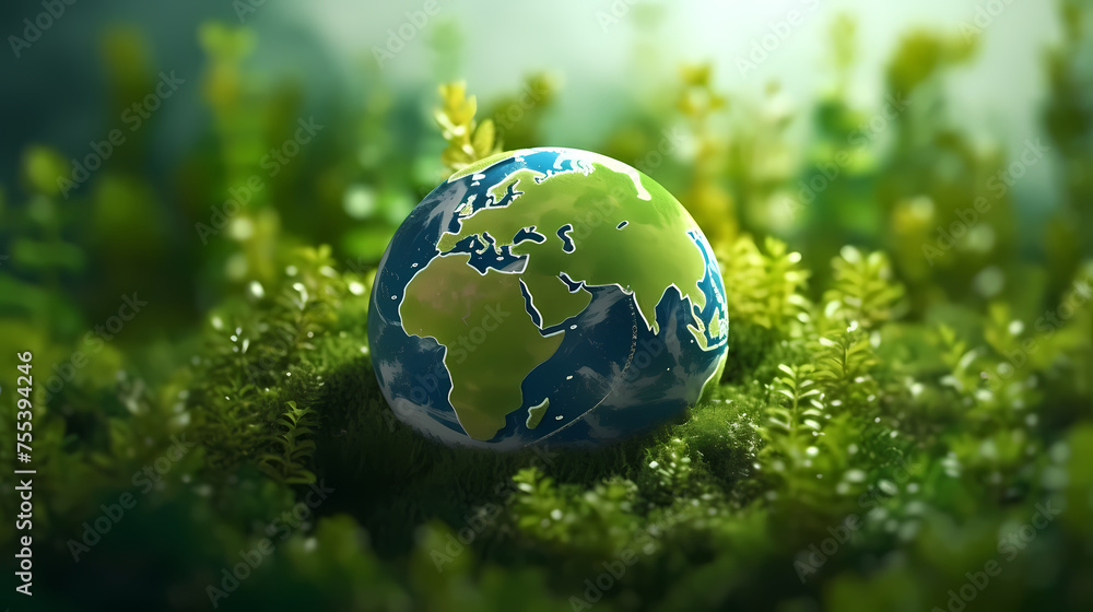 Earth day background wallpaper, earth in nature, moving towards green ecology Earth day background wallpaper, earth in nature, moving towards green ecology