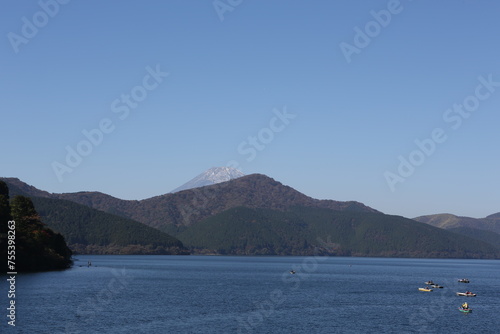 View of Mountain Fuji see Lake Ashi . High quality photo