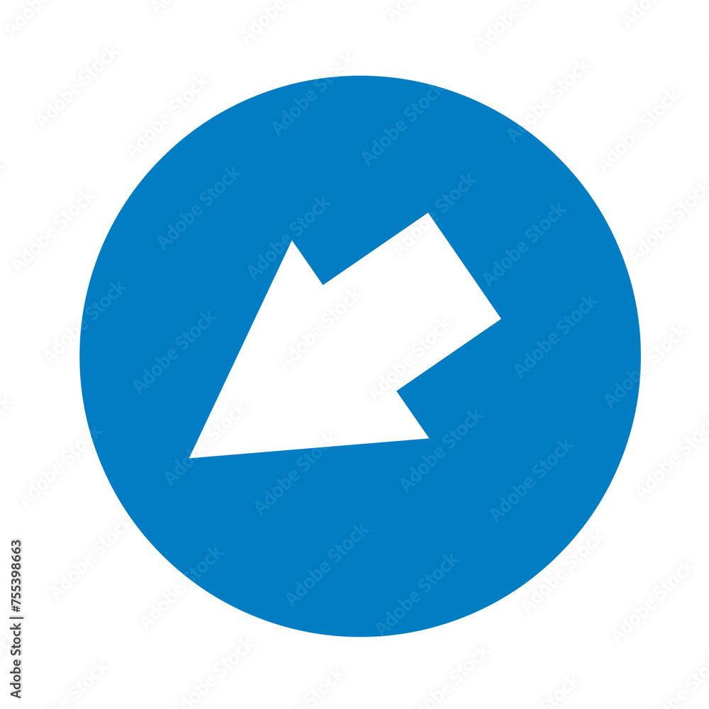 blue arrow sign icon with circle blue arrow sign icon with circle