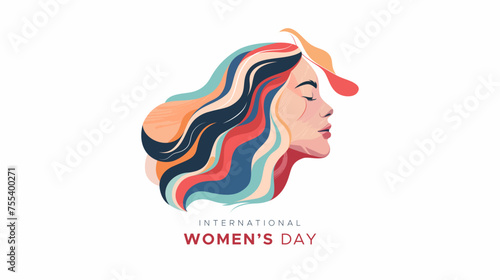 celebration commemorating international women's day. World women's day. displays illustrations of women and beautiful flowers around them. women's day, gender equality.
