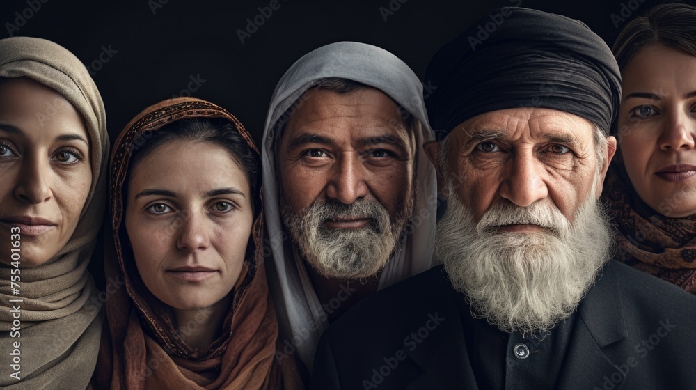 Fototapeta premium A group of people standing side by side. Perfect for team or diversity concepts