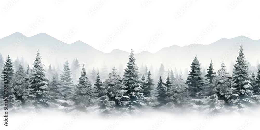 snowy wonderland frost covered winter landscape tranquil scene background