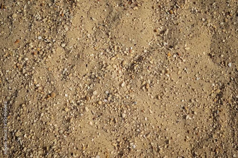 Detailed view of a ground covered with rocks, suitable for nature or construction themes Detailed view of a ground covered with rocks, suitable for nature or construction themes