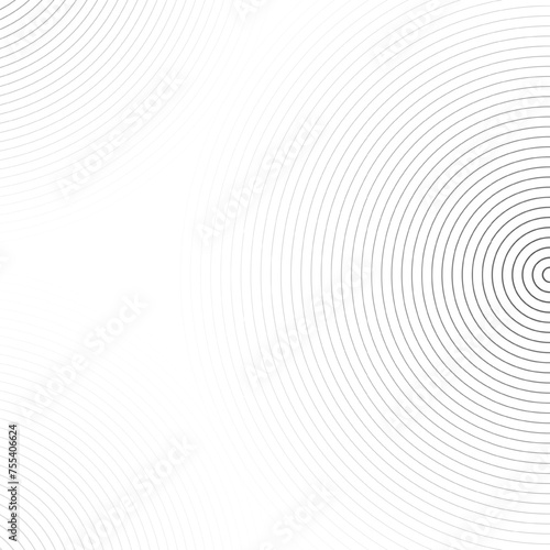 Abstract concentric circle background. line pattern design. Monochrome graphic. Circle for sound waves. vector illustration