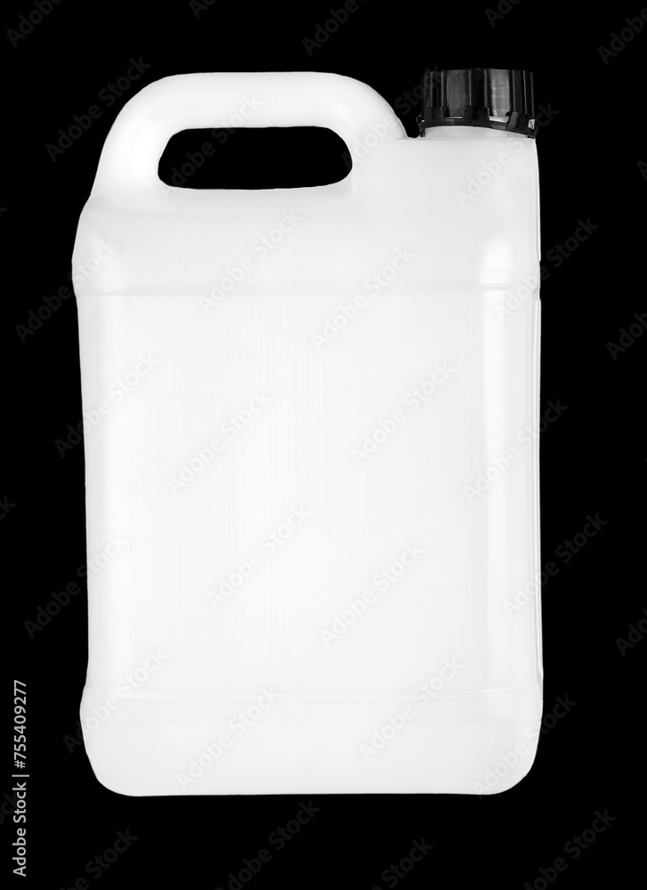 Blank packaging white plastic gallon isolated on black background with clipping path Blank packaging white plastic gallon isolated on black background with clipping path