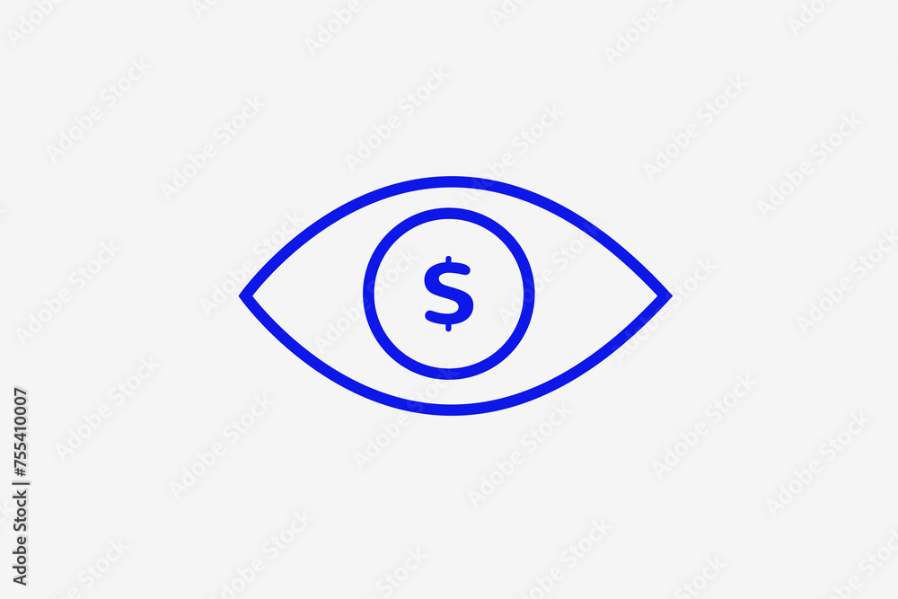 Obraz premium pay per viewillustration in line style design. Vector illustration. 
