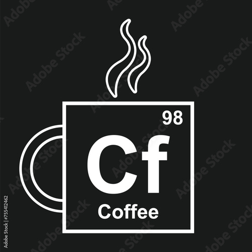 Creative scientific Coffee Cup Element Art Coffee lover Vector T shirt design