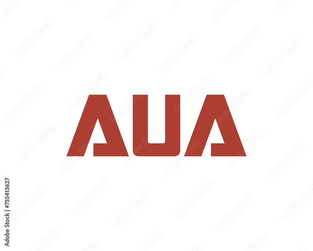 AUA Logo design vector template AUA Logo design vector template