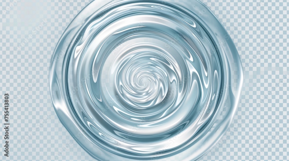 Isolated circle waves on transparent background. Modern realistic rings ...