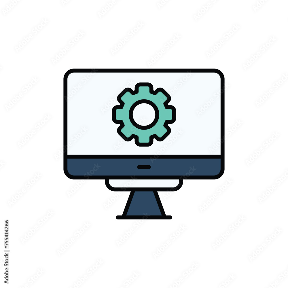 Web Development icon design with white background stock illustration Web Development icon design with white background stock illustration