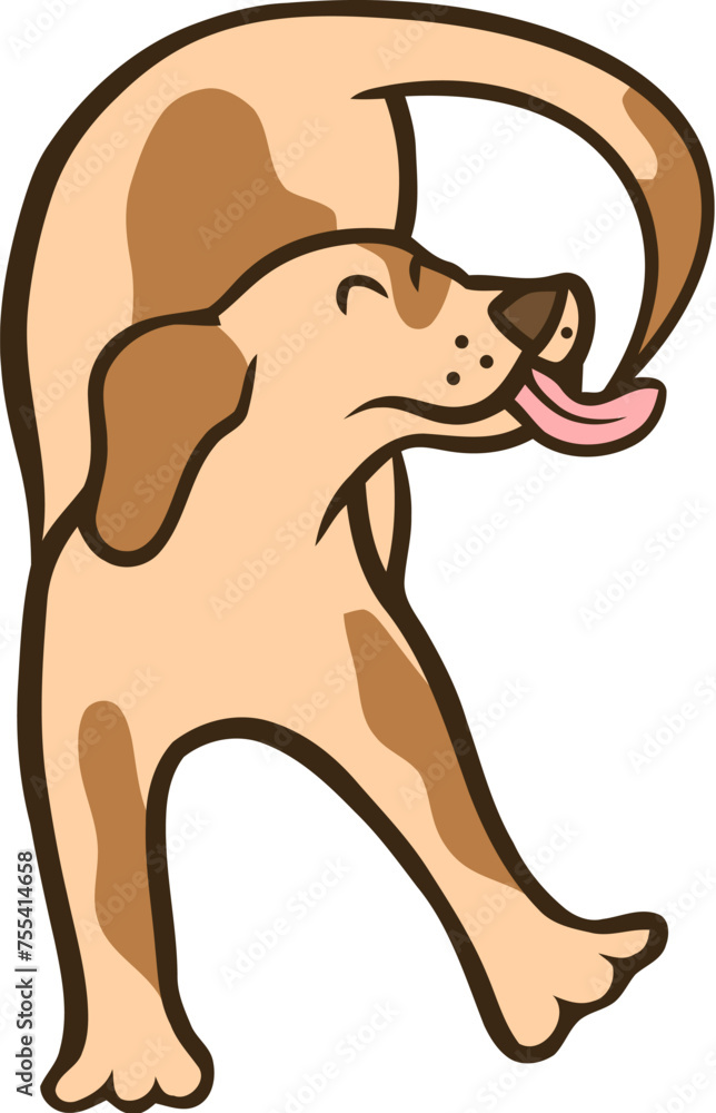 Obraz premium Dog Letter Alphabet Vector R