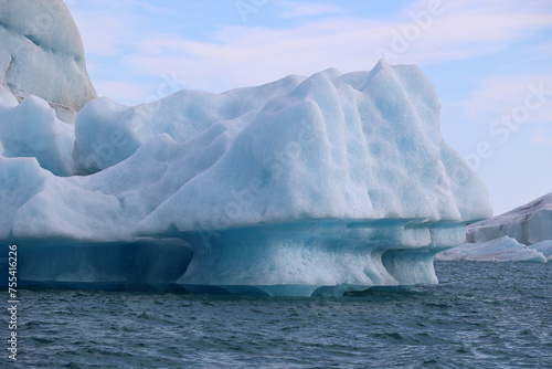 Jokulsarlon is a glacial lagoon bordering Vatnajökull National Park in southeast Iceland photo