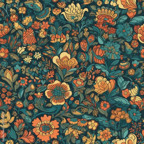 Floral seamless pattern, flower pattern, background.