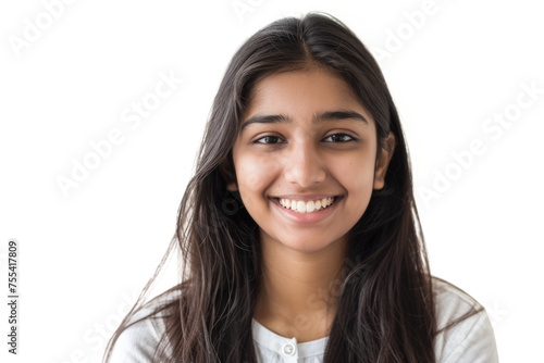 beautiful arab student girl isolated on white or transparent png
