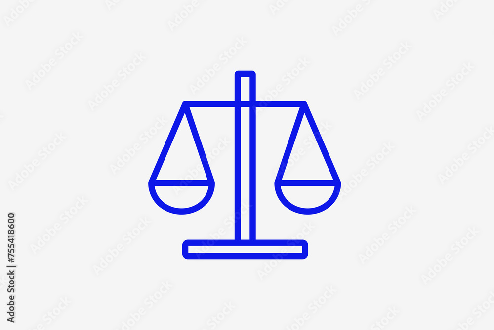 balance illustration in line style design. Vector illustration.	