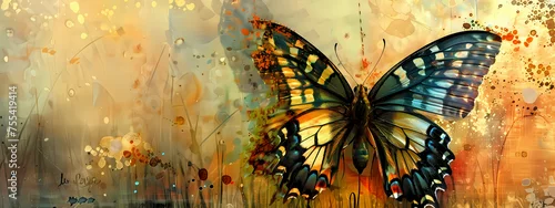 Obraz Fluttering Beauty: The Butterfly's Journey