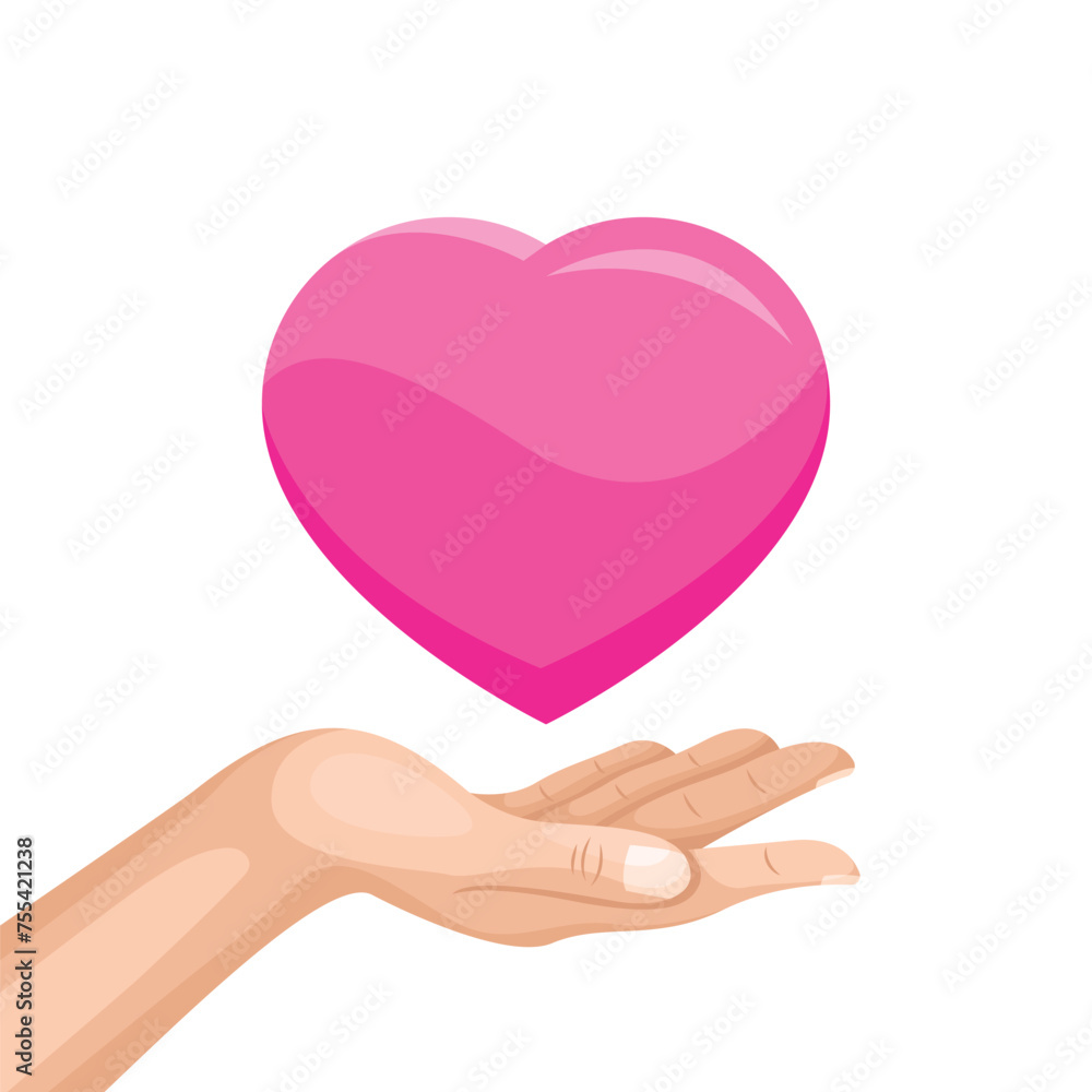 vector hands supporting heart vector hands supporting heart