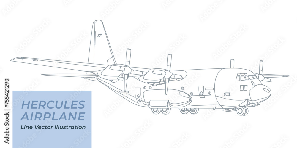 Hercules c-130 airplane vector Hercules c-130 airplane vector