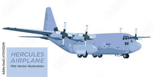 Hercules c-130 airplane vector photo