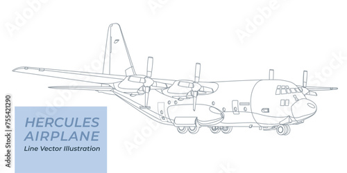 Hercules c-130 airplane vector