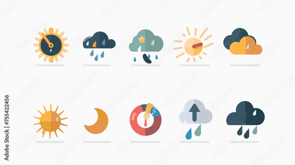weather vector icon flat vector isolated on white background