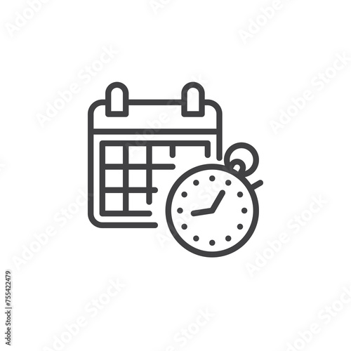 Time Management line icon