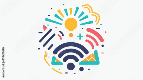 WiFi Icon with exclamation mark in the middle showing
