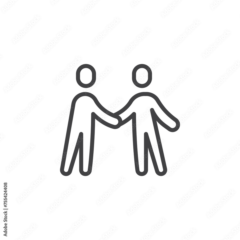 Obraz premium Office Etiquette line icon