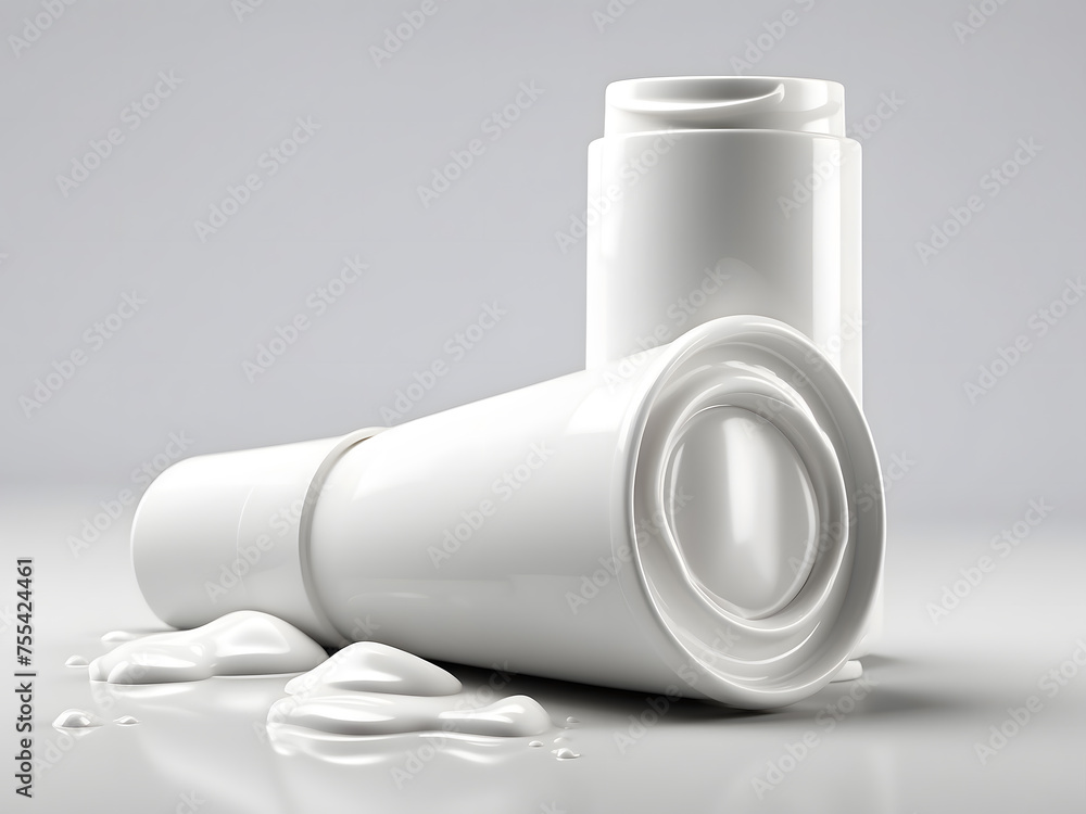 close-up of the used empty tube with opened white cap, mock-up template for toothpaste, cream, gel or shampoo, blank package isolated on white background, medicine or cosmetics concept close-up of the used empty tube with opened white cap, mock-up template for toothpaste, cream, gel or shampoo, blank package isolated on white background, medicine or cosmetics concept