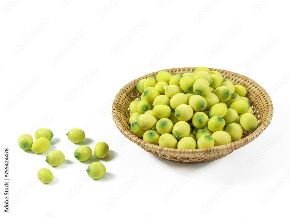 Fresh lotus and lotus seeds on white background. Fresh lotus and lotus seeds on white background.