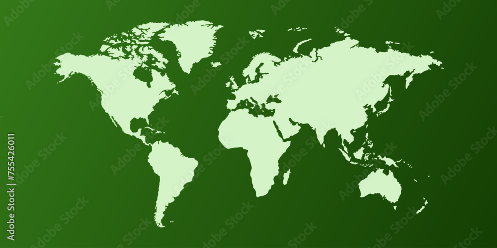Vector of world map, eco green