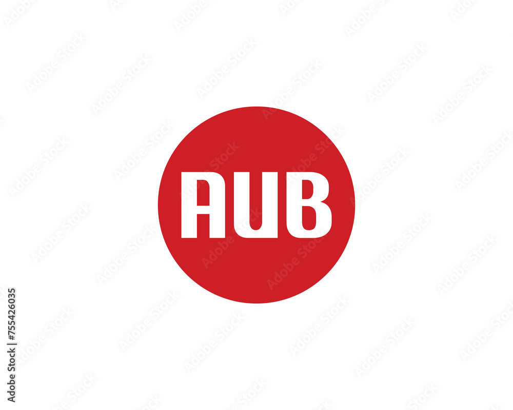 AUB logo design vector template AUB logo design vector template