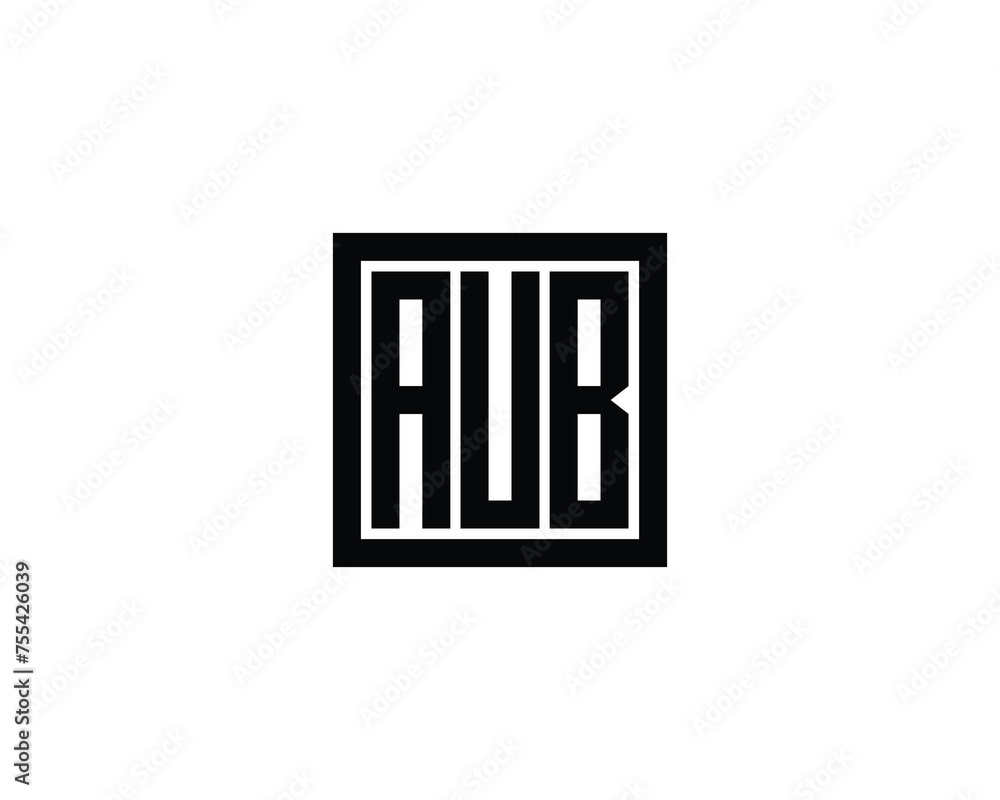 AUB logo design vector template AUB logo design vector template