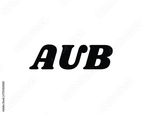 AUB logo design vector template photo