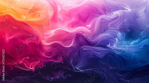 an abstract, wavy design blending vibrant colors ranging from warm reds and oranges to cool blues and purples, reminiscent of a colorful landscape or heat map.