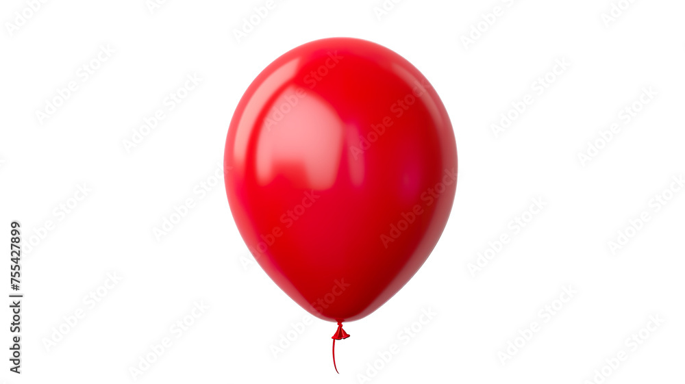 Red balloon isolated on transparent background Red balloon isolated on transparent background