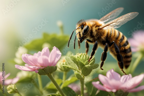A close up of a bee on a flower © AungThurein