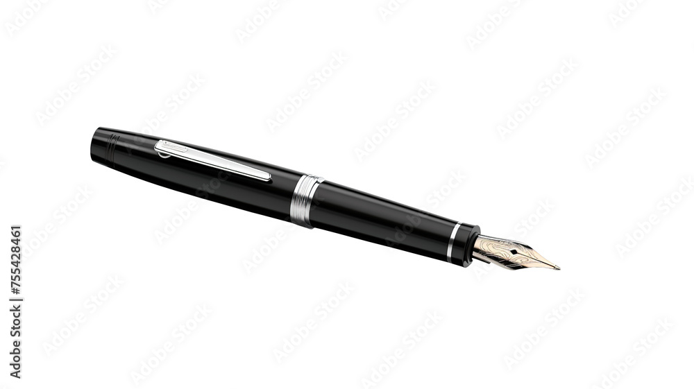Fountain pen isolated on transparent background Fountain pen isolated on transparent background
