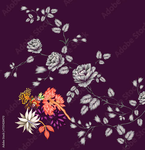 Beautiful Digital Flowers and geometric designs © DESIGNER OF ART
