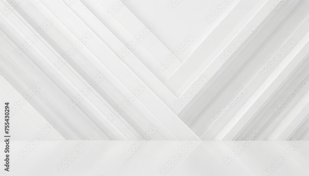 Obraz premium Abstract white background. Minimal geometric white light background