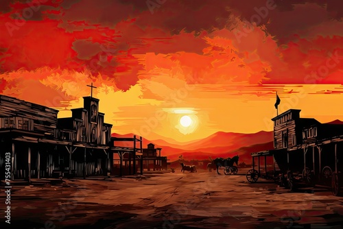 Showdown at Sunset: Wild West Saloon Chronicles