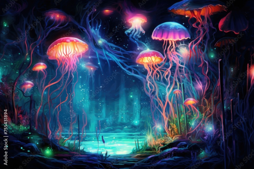 Deep Sea Illumination: A Bioluminescent Odyssey
