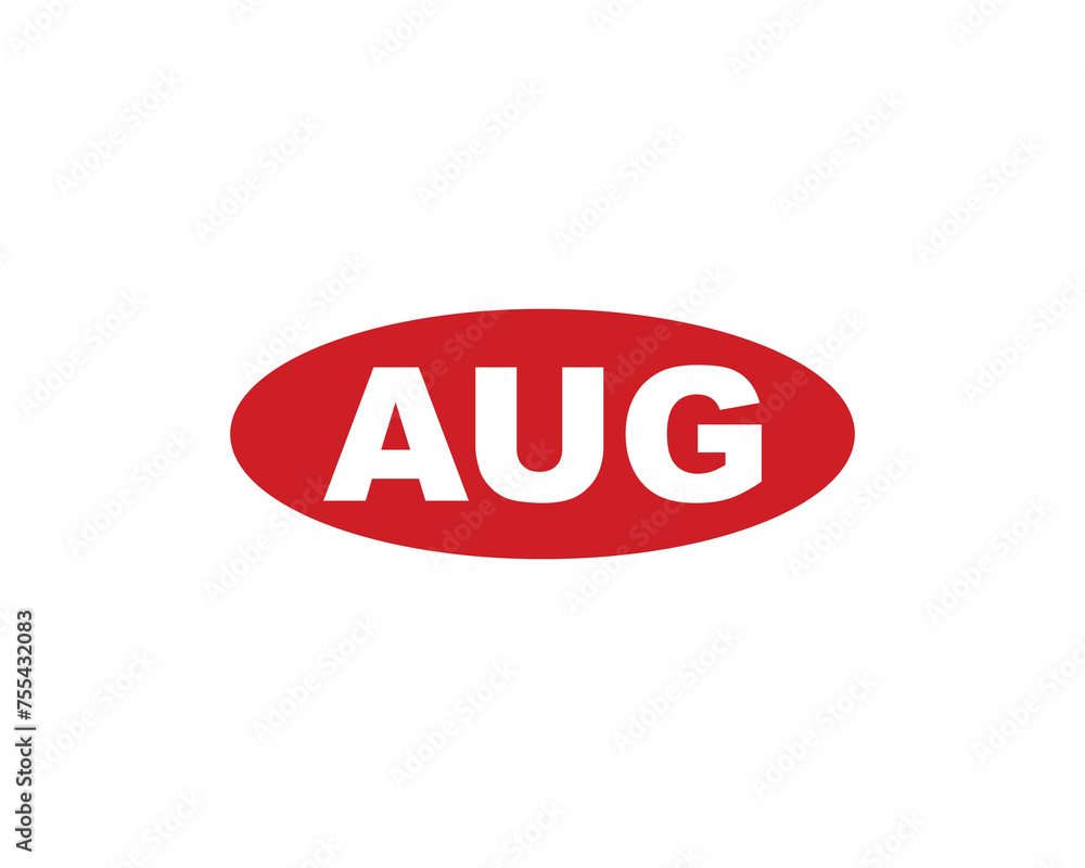 AUG logo design vector template AUG logo design vector template