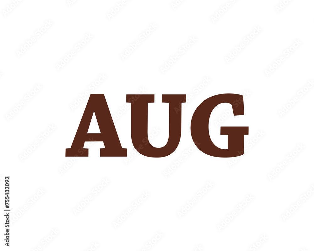 AUG logo design vector template AUG logo design vector template